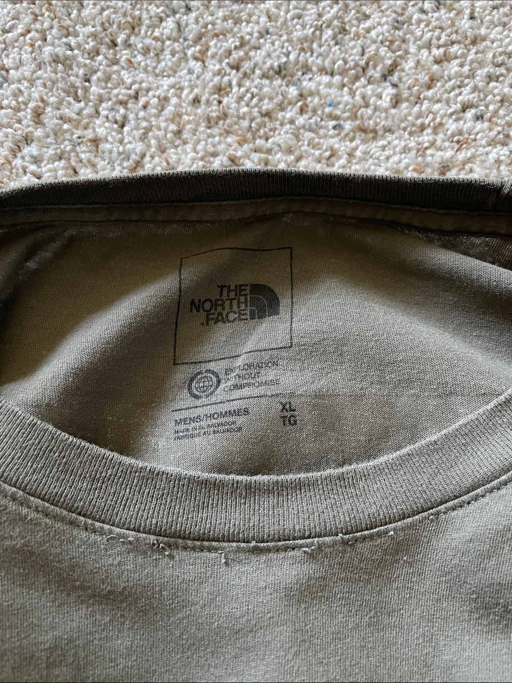 The North Face Olive Green Long Sleeve Shirt. - Picture 3 of 3
